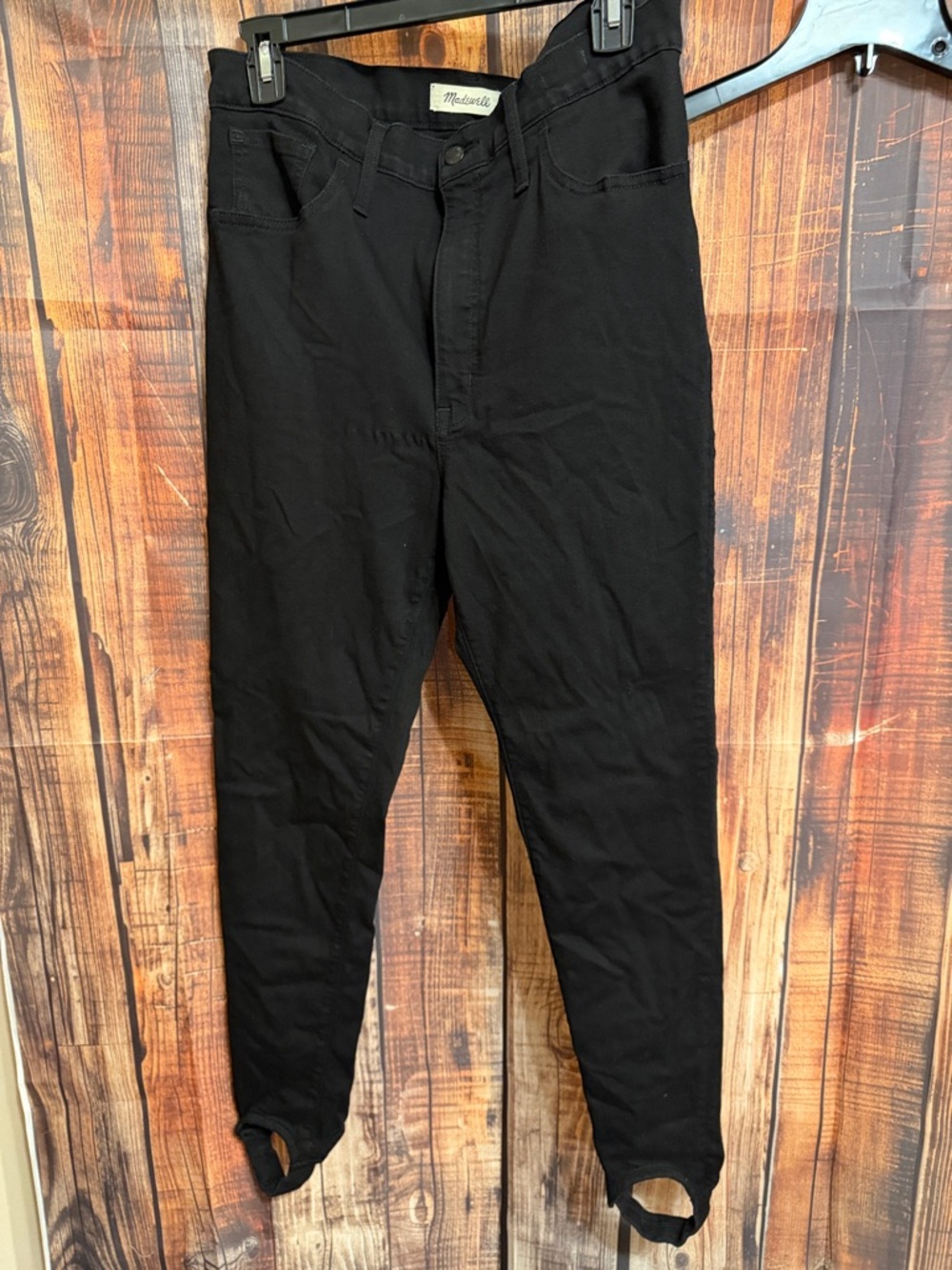 Madewell Black High-Rise Tapered Jeans